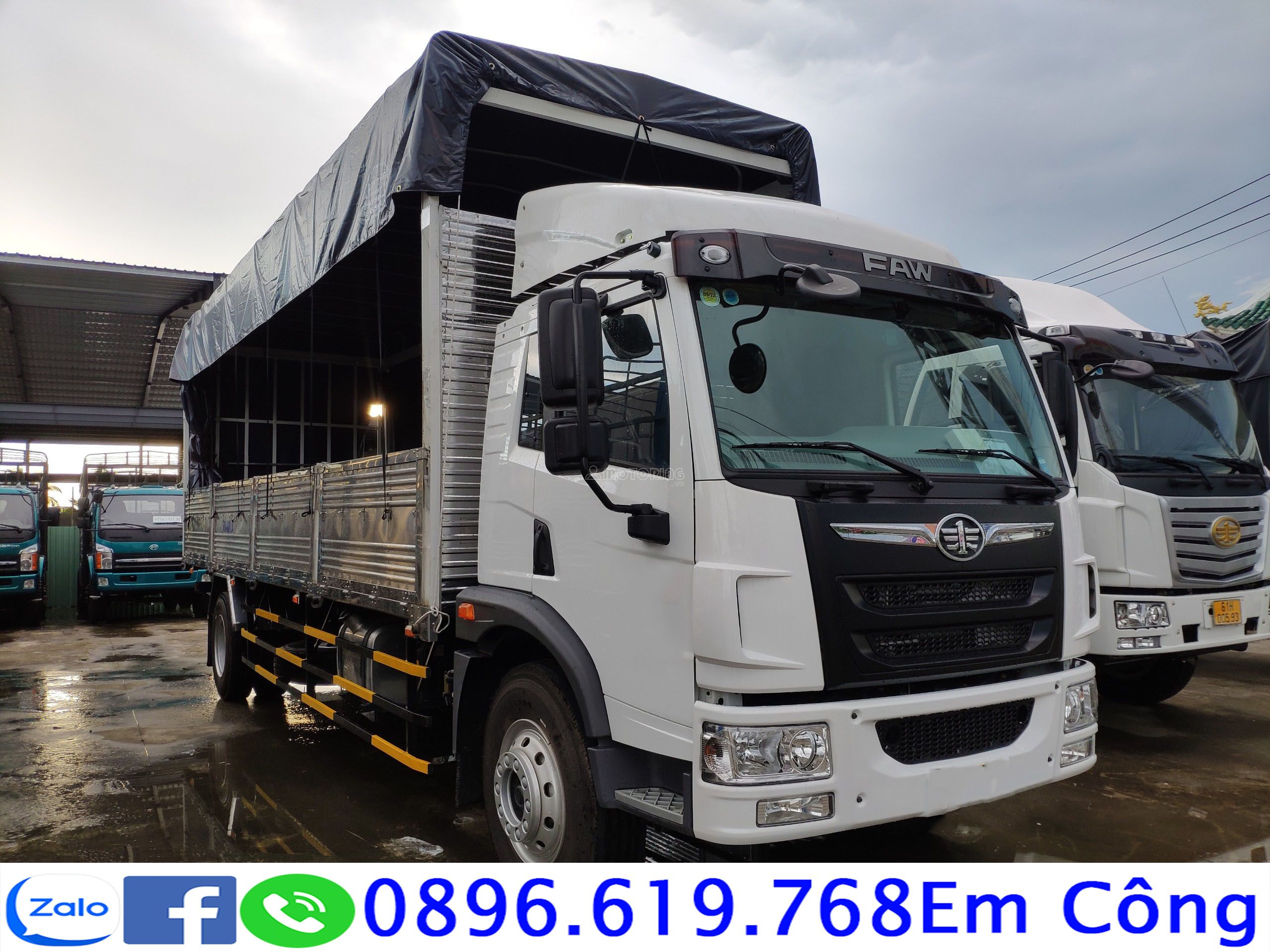 Faw 9 tấn thùng 8m3 thùng mui bạt